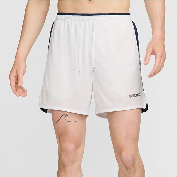 Nike Dri-Fit Track Club 3-Inch Running Shorts Retro White Navy Lined FZ7397-121 - Picture 1 of 16